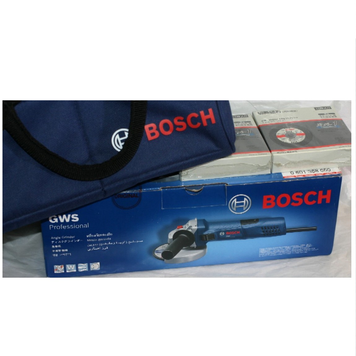 【中古】本物新品未当て嵌めるBOSCHボッシュディスクグラインダーGWS7-100にMCD10510P/10切りおとす剃刀砥2個と完全無欠入れもの付き添い人 お得です ○J12-56