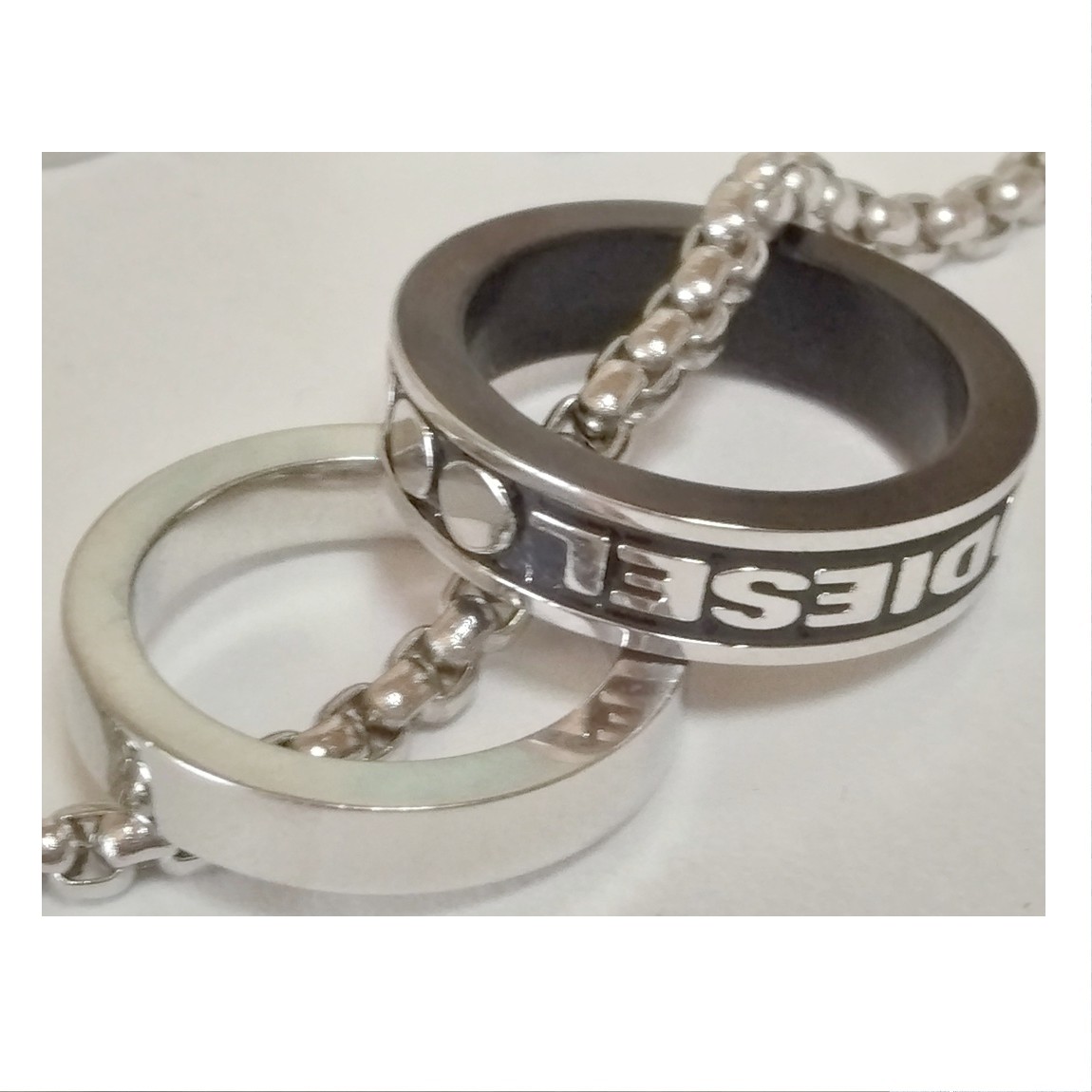 DIESEL ロゴ入りリング ネックレス DX1412 ネックレス｜シルバー｜ウィメンズ｜DIESEL
