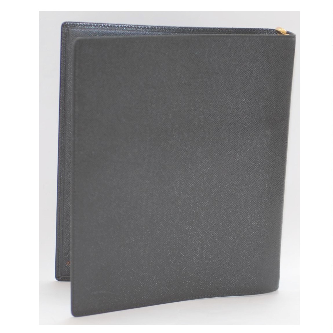 【中古】本物ほぼ新品L/Vタイガの黒いオーストリア製のデスクダイアリー　サイズW18H21,5cm　○C1-431　KA-2｜質カラーズ