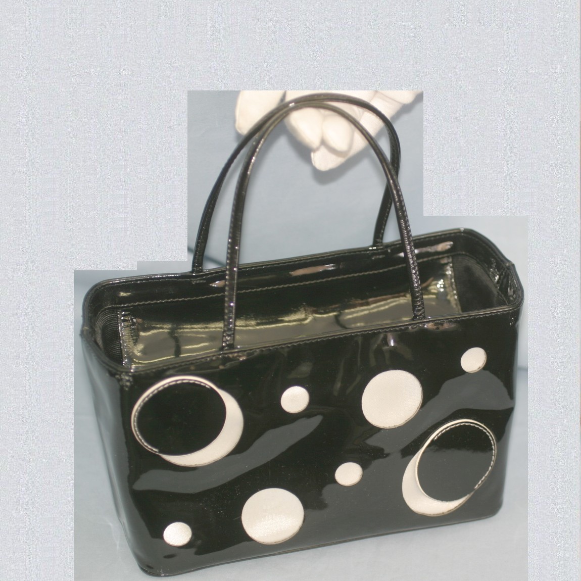 タンタ スワロフスキー レザーキャンバストートバッグ 黒 タンタ スワロフスキー レザーキャンバストートバッグ 黒 タンタ