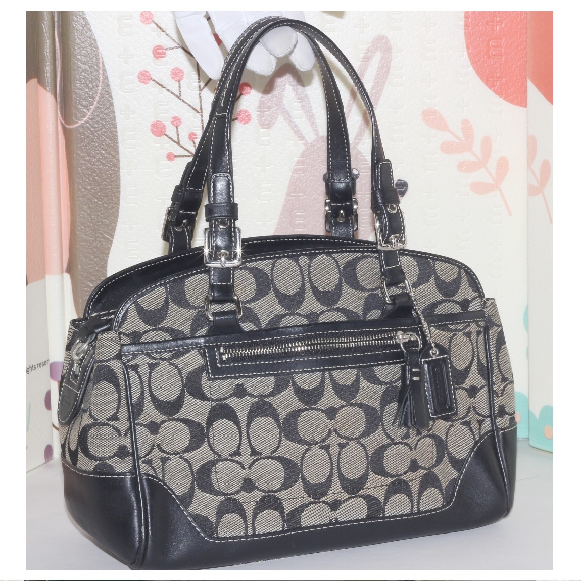 楽天市場】【中古】COACH 2WAYボストンバッグ シグネチャー レザー