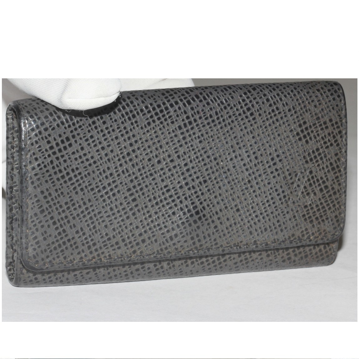 【中古】本物美品L/Vタイガの紳士用の4連キーケース　アルドワーズM30522黒　サイズW10,5H6cm　〇C20-156｜質カラーズ