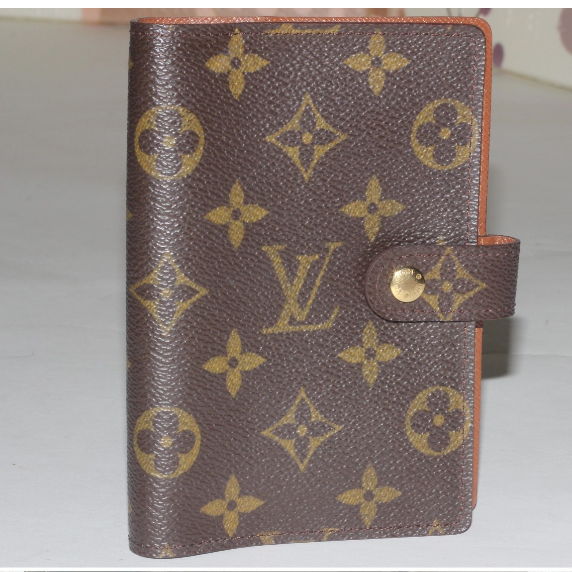 【中古】本物可能L/Vモノグラム柄のPMサイズのシステム手帳アジェンダR20005　サイズW10H14,5cm　〇D20-75　X-01｜質カラーズ