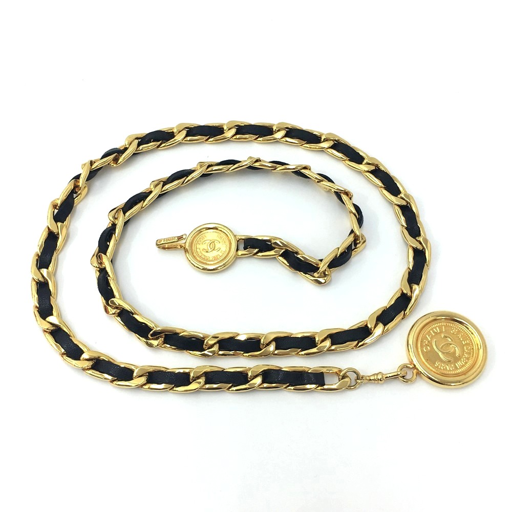 楽天市場】CHANEL シャネル ベルトブラック エナメル パテントレザー