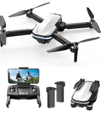 Holy Stone ドローン カメラ付き 小型 子供向け 1080Pカメラ ブラシレスモーター 屋外 バッテリー2個 28分飛行時間 折り畳み オプティカルフローモード 軌跡飛行 高度維持 2.4GHz 国内認証済み HS280D ホワイト