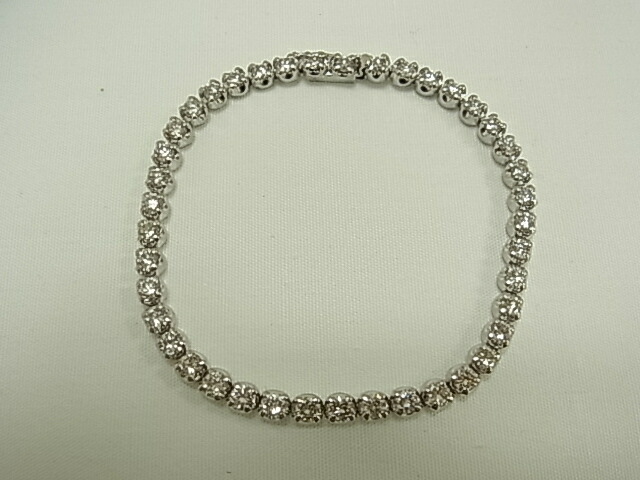 楽天市場 ノンブランドジュエリー ダイヤテニスブレス Pt900 プラチナ900 中古 ブレスレット 送料無料 質カトウ