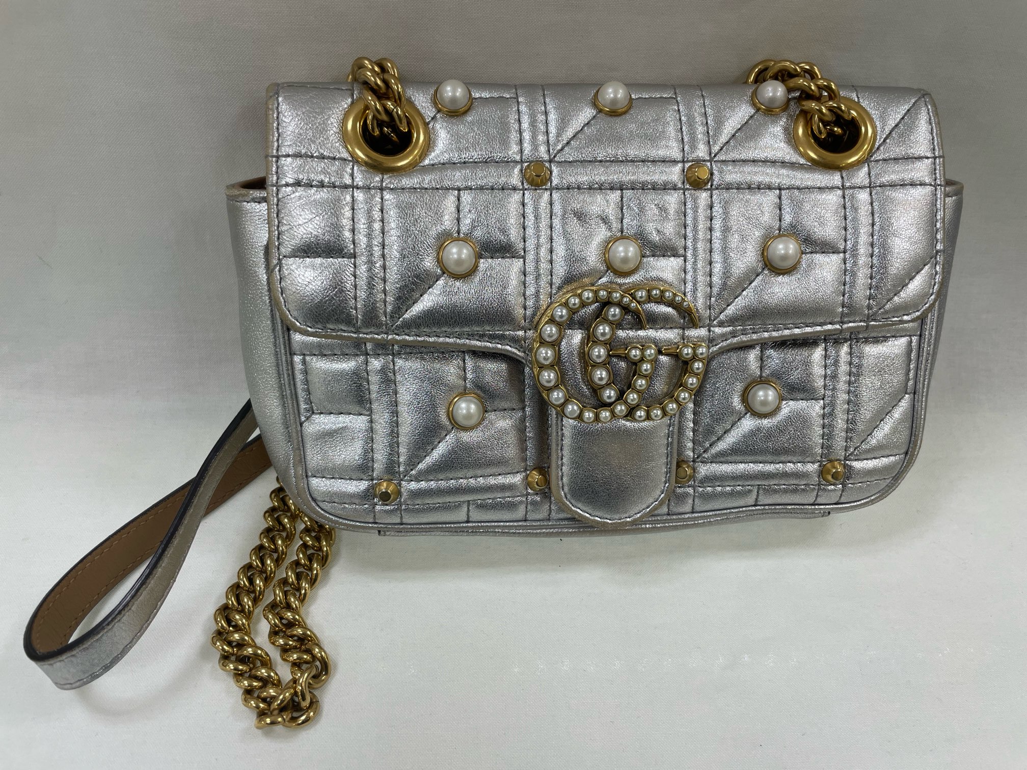 楽天市場】グッチ GGマーモント・チェーンショルダー 448065【Bランク