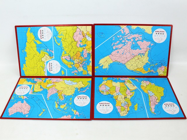 アポロ社 ピクチュアパズル 幼児教材 子供教材 世界地図 中古