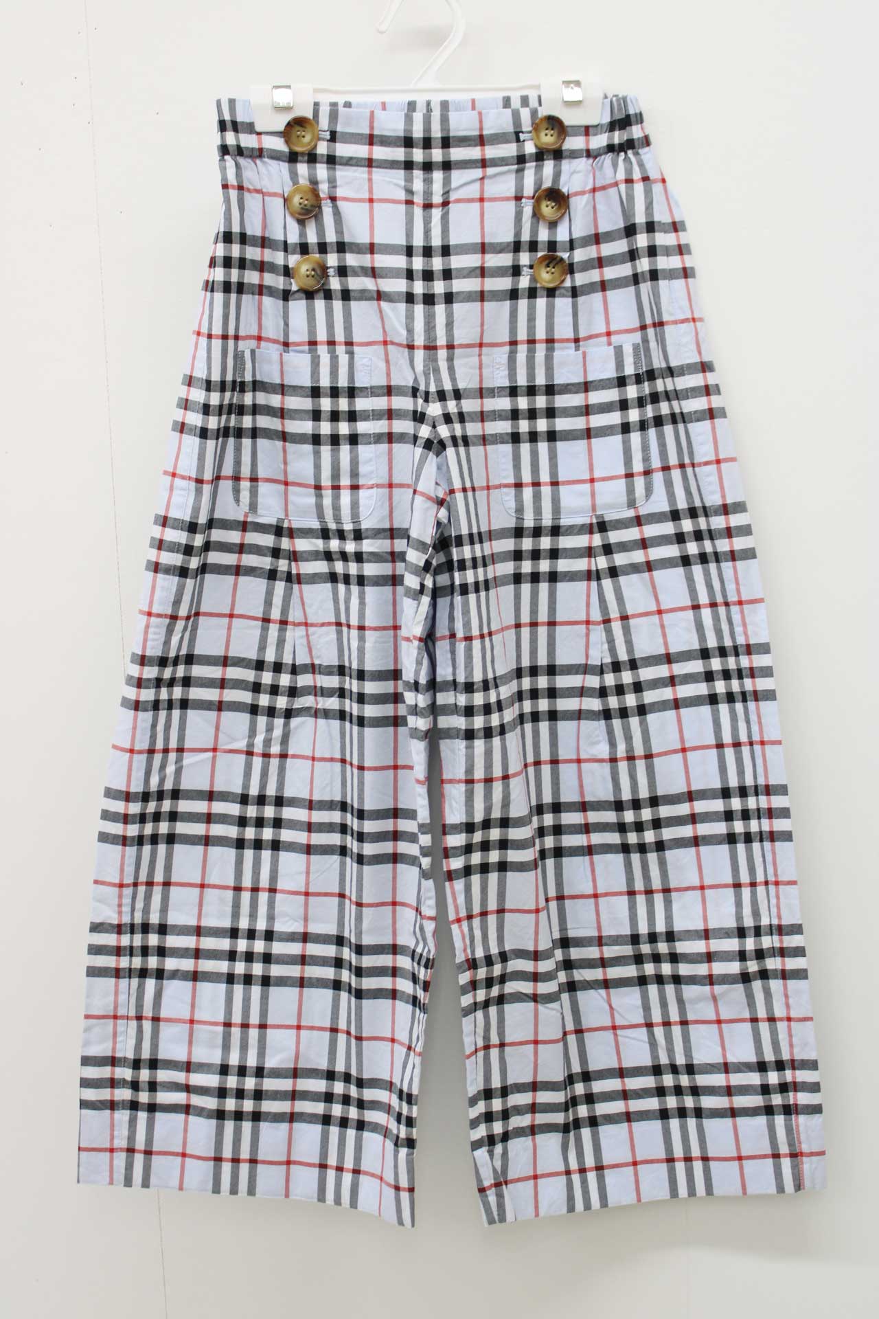 □バーバリー/BURBERRY□152cm (12Y) ガウチョパンツ 水色 青系【中古】子供服 キッズ kids ジュニア 女の子 春夏 bottoms 412052