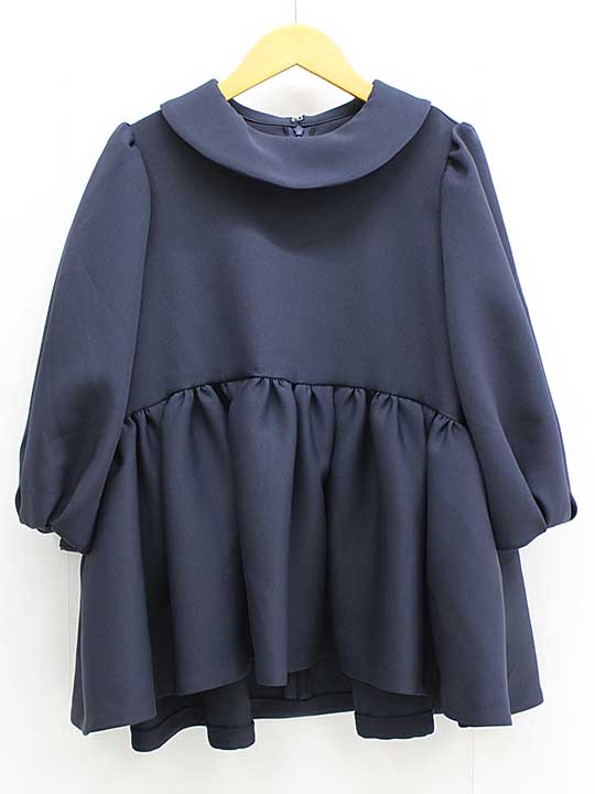 【SALE】マーロンエノンフィ ラウンドカラーブラウス レディース F ネイビー【中古】★｜セカンズ＆キッズセカンズ