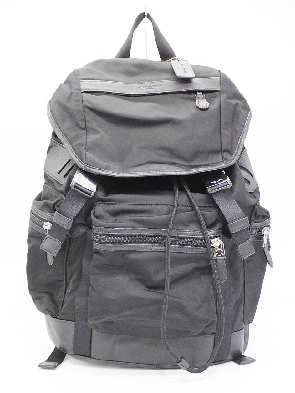 【百貨店SALE】コーチ職 COACH トレックパック レディース  黒いこと【中古】 ★