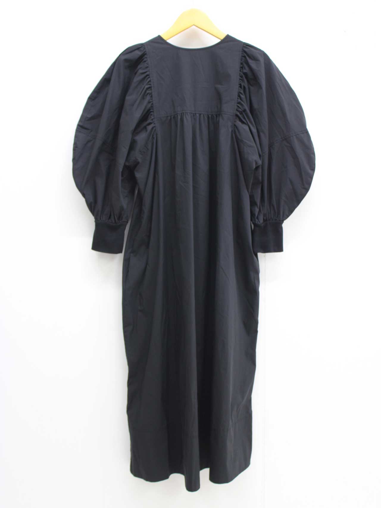 ヨリ 2WAYパフスリーブコットンワンピース F ブラック レディース 【中古】【新入荷】★