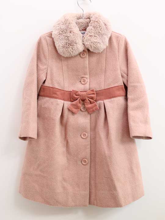 楽天市場】【familiar】ファミリア チェック ウールコート 赤 120cm