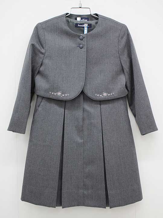 【引き下げ!】ファミリア 合奏団 115糎 キッズ 御嬢さん 薄墨色【中古】▽
