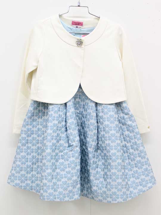 【SALE!】ケイトスペードニューヨーク アンサンブル 120cm キッズ 女児 オフホワイト&times;水色 入学【中古】▽｜セカンズ＆キッズセカンズ