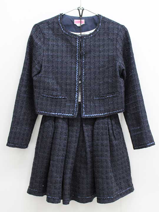【SALE!】ケイトスペードニューヨーク スーツ 160cm キッズ 女児 紺 卒業【中古】▽｜セカンズ＆キッズセカンズ