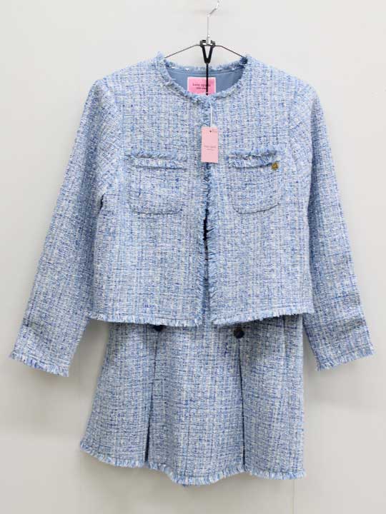 【百貨店SALE!】ケイトスペードニューヨーク 背広 160糎 キッズ 御嬢さん 水色 卒【中古】▽