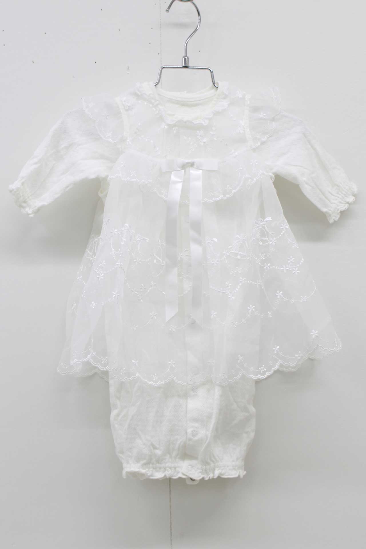 ミキハウス セレモニードレス4点セット 50cm/50-60cm キッズ 男児 女児 白【中古】【ネット限定】▽｜セカンズ＆キッズセカンズ