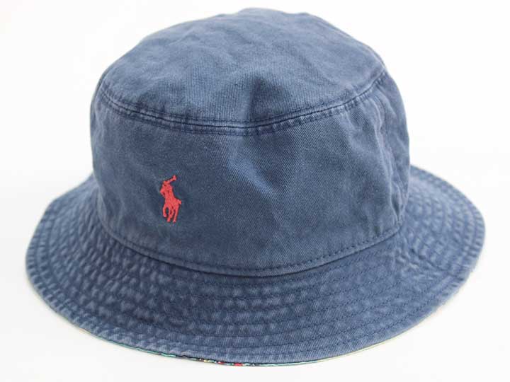 ポロ ラルフローレン コットンブレンド テリー　バケットハット ネイビー 楽天市場】POLO RALPH LAUREN ポロラルフローレン バケット