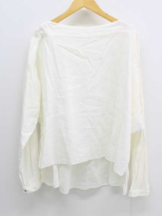 【2023/SS/定価2.3万】ギャルリーヴィーGALERIE VIE *コットンリネンストレッチボートネックプルオーバー*F(33-2408-138)【90I42】 GALERIE VIE 【2023/SS/定価2.3万】ギャルリーヴィーGALERIE