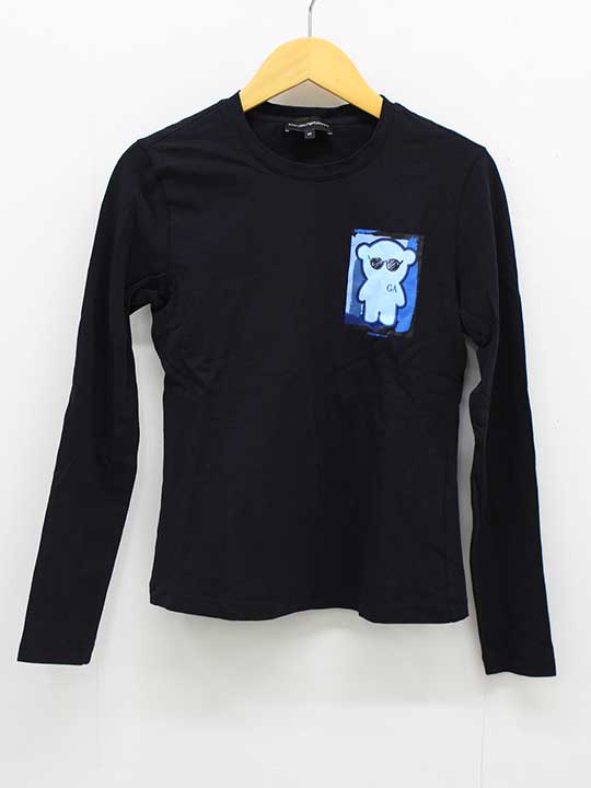 【百貨店SALE】エンポリオアルマーニ GAサングラスキャラクタープリントティーシャツ XS レディース 黒いこと/黒【中古】‡