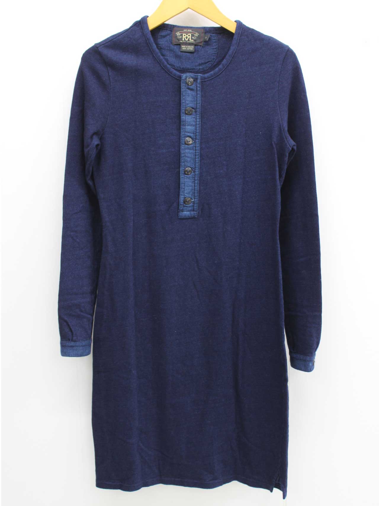 【値下げ】ラルフローレン ヘンリーネックワンピース 1 レディース ネイビー/紺【中古】‡ 7,493円