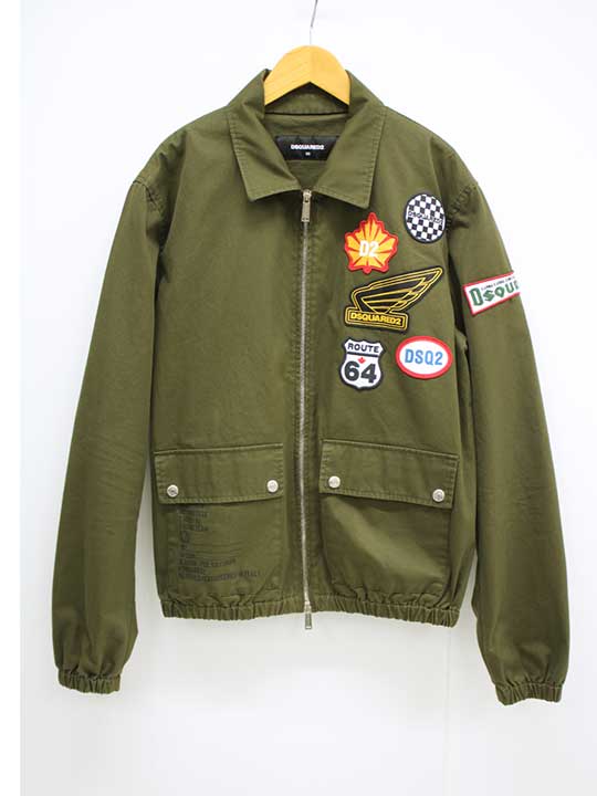 【引き下げ】ディースクエアード 紋章上衣 50 メンズ カーキ【中古】】 ‡ メンズファッション-コート・ジャケット