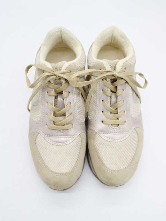 ノー名まえ PARKO JOGGER/パルコジョガースニーカー 36 レディース ベージュ系【中古】‡
