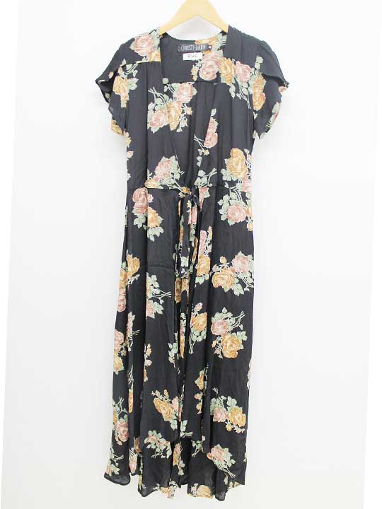 ロンハーマン×クリスティ落ち込む 花柄カシュクールロングワンピース XS レディース 黒いこと系/黒系【中古】【新入荷】‡