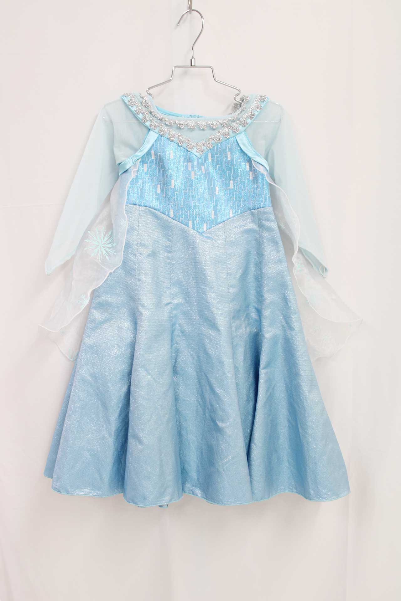新入荷 ディズニー ビビディバビディブティック Desney Bibbidi Bobbidi Boutipue 100cm 長袖ドレス 水色 シルバー エルサ ハロウィン クリスマスパーティー 結婚式 中古 ネット限定 子供服 キッズ Kids 女の子 9012 Ice Org Br