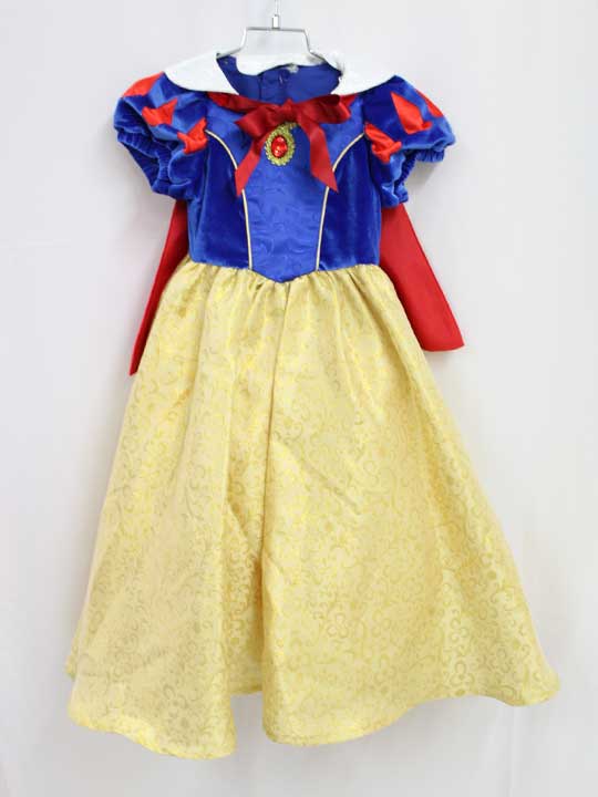 新入荷 ディズニー ビビディバビディブティック Desney Bibbidi Bobbidi Boutipue 100cm ペチコート マント付き半袖 ドレス ゴールド 青 白雪姫 ハロウィン クリスマスパーティー 結婚式 中古 ネット限定 子供服 キッズ Kids 女の子 9012 Ice Org Br