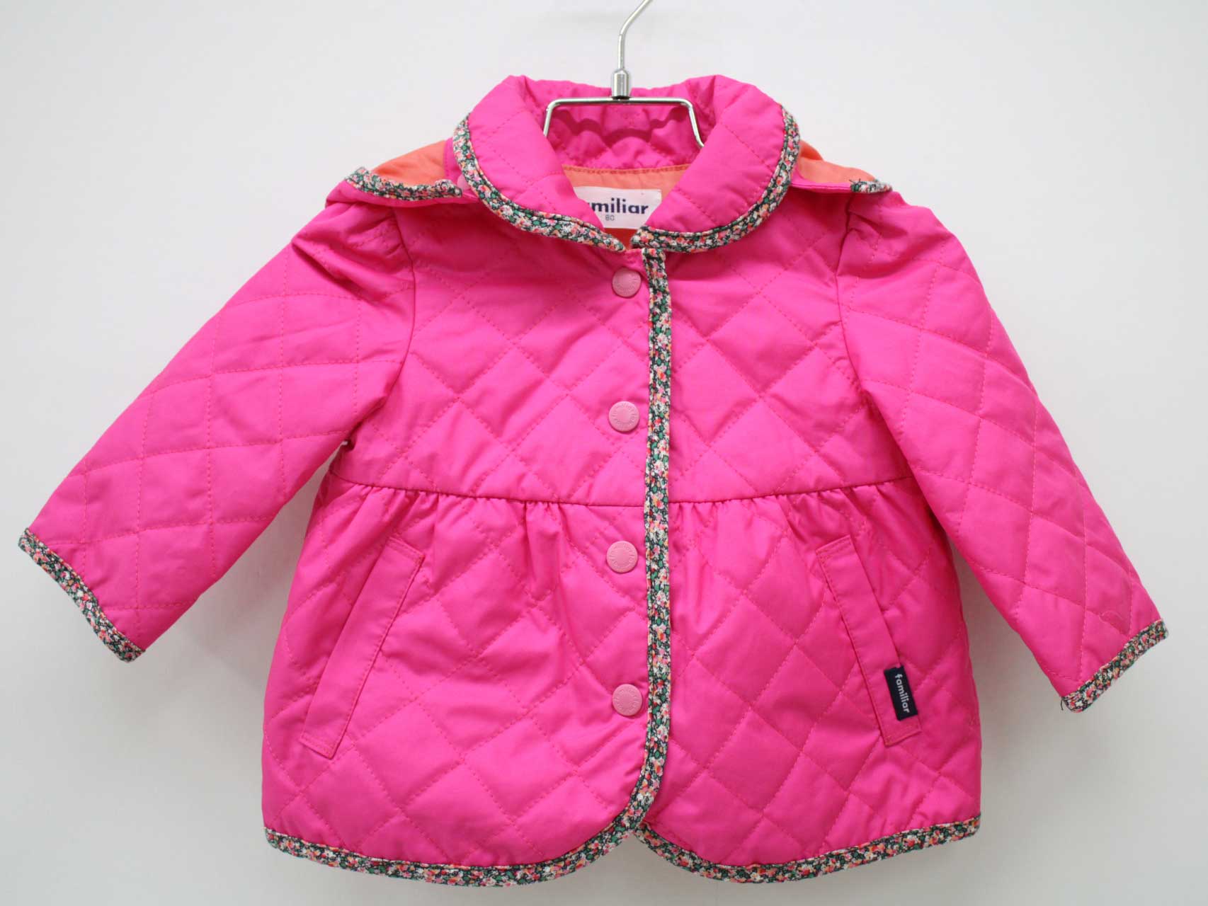 新品　ファミリア　ジャンプスーツ　女の子　80 アウター　ピンク　くま 新品 ファミリア ジャンプスーツ 女の子 80 アウター ピンク くま 新品