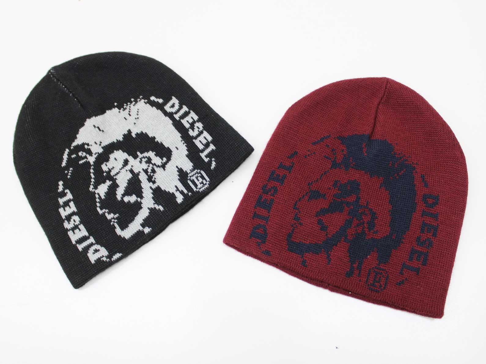 楽天市場】8688新品☆ディーゼル DIESEL☆ロゴニット帽K265☆青系