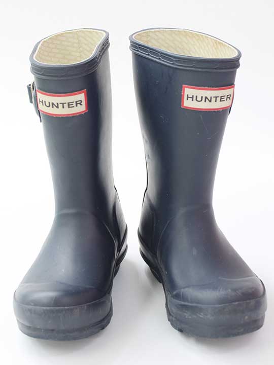 楽天市場】ハンター ロゴ キッズ レインブーツ UK12 ピンク HUNTER