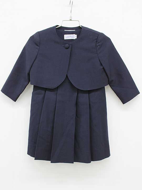 【引き下げ!】ミキハウス 合奏団 95糎 キッズ 御嬢さん 濃紺色【中古】≪