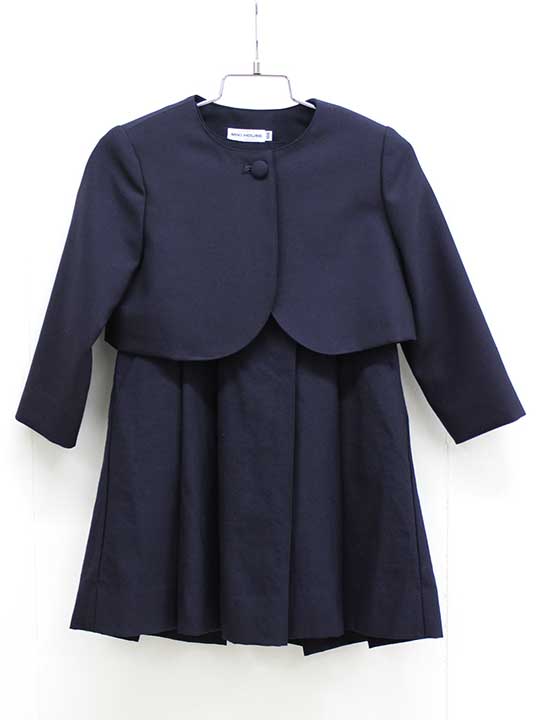 ミキハウス アンサンブル 100cm キッズ 女児 濃紺 お受験【中古】≪｜セカンズ＆キッズセカンズ