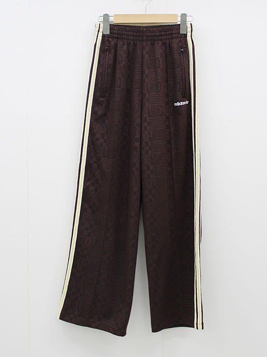 【値下げ】アディダス 80sプレミアエンボス加工スリーストライプトラックパンツ S レディース ブラウン【中古】■