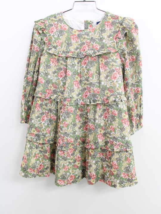 ラルフローレン 長袖ワンピース 100cm キッズ 女児 グリーン系【新品 未使用品】○