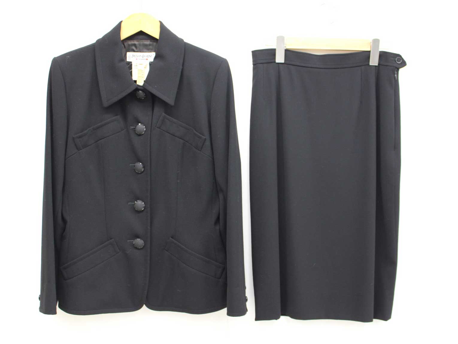 未使用品 21SS サンローラン 2B セットアップ スーツ 46 ブラック 未使用品 21SS サンローラン 2B セットアップ スーツ 46