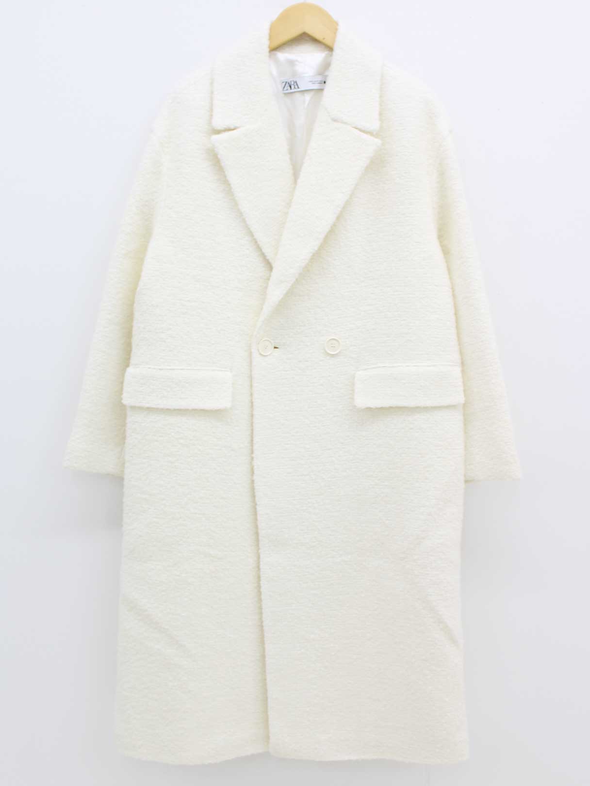 楽天市場】n□ザラ/ZARA ダブルボタン ウールチェスターコート【XS】灰