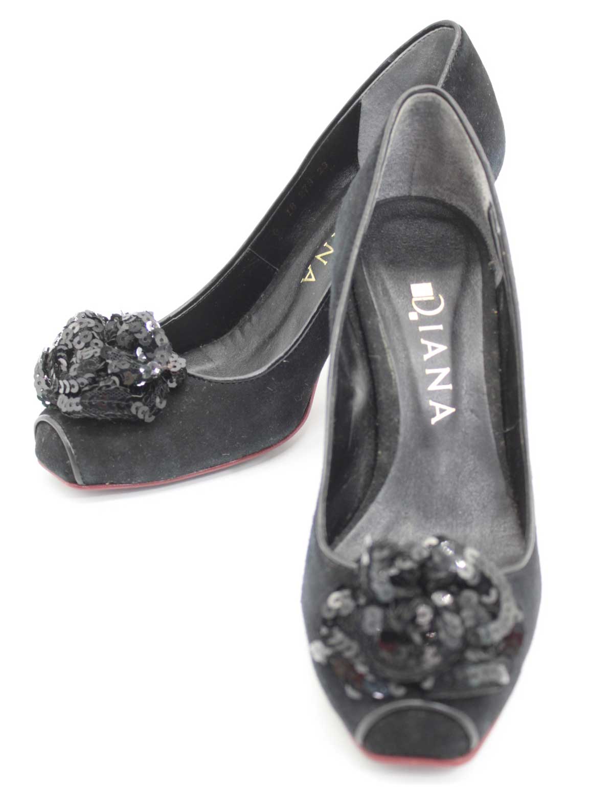 楽天市場】DIANA ダイアナ パンプス スウェード ブラック 黒 22.5cm