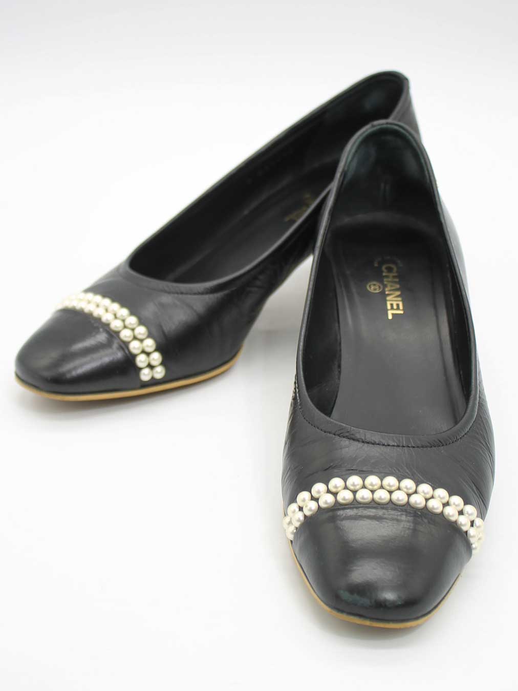 楽天市場】【シャネル】Chanel ココマーク キャップトゥ レザー ヒール