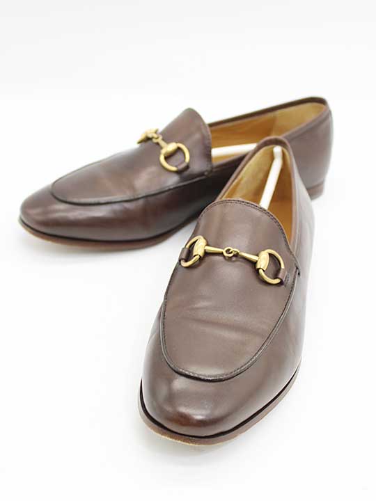 楽天市場】GUCCI グッチ ヨルダーン ホースビット ローファー ブラウン