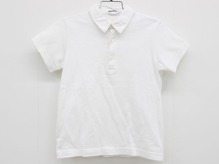 ファミリア　白シャツ　半袖　110cm お受験　面接　フォーマル　着用1回のみ ファミリア 白シャツ 半袖 110cm お受験 面接 フォーマル 着用1回のみ