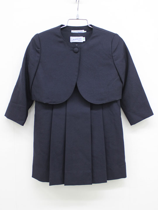 【引き下げ!】ミキハウス 合奏団 100珊 キッズ お嬢さん 濃紺色【中古】▲