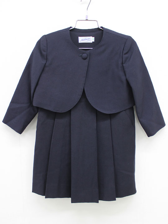 【引き下げ!】ミキハウス 合奏団 100珊 キッズ お嬢さん 濃紺色【中古】▲