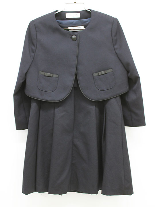 【引き下げ!】ショパン 合奏団 120珊 キッズ お嬢さん 濃紺色【中古】▲ キッズファッション-キッズ・ベビー・マタニティ