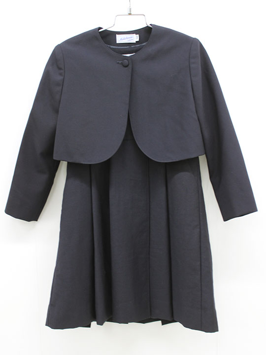 【引き下げ!】ミキハウス 合奏団 120珊 キッズ お嬢さん 濃紺色【中古】▲