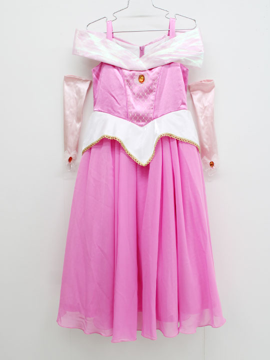 【SALE!】ディズニー ビビディバビディブティック オフショルダードレス コスチューム 120cm キッズ 女児 ピンク【中古】▲｜セカンズ＆キッズセカンズ