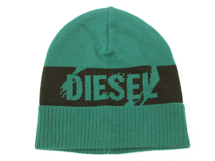 楽天市場】5199新品☆ディーゼル DIESEL☆デザインニット帽革タグ
